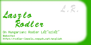 laszlo rodler business card